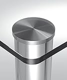Gedotec Glasplatten-Adapter zum Kleben Befestigungsplatte mit M10 Gewinde für Tischbeine Ø 110 mm - H2051 | Aluminium silber eloxiert | 1 Stück - Tisch-Fuß Befestigung für Tischbeine & Möbelfüße