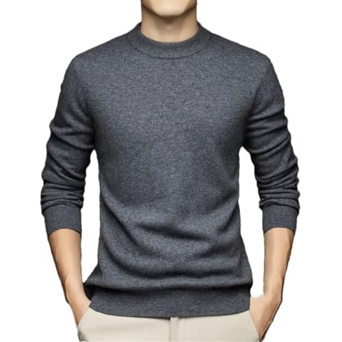 Sweaters for Men Cashmere Wool Blending O-Neck Long Sleeve Solid Men Pullovers