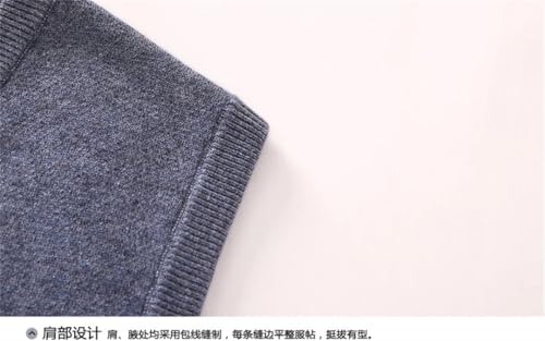 Men Wool Knitted Thicken Vest Winter Sleeveless Sweaters V-Neck Warm Waistcoat3