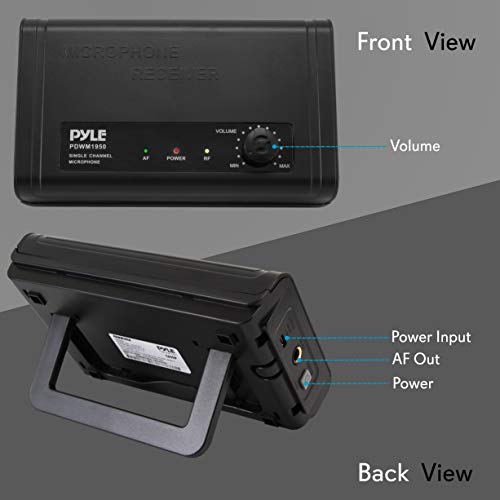 Pyle Compact Uhf Wireless Microphone System - Pro Portable Single Channel Desktop Digital Mic Receiver Set W/ 1 Handheld Mic, Receiver Base, Usb Cable, Battery, For Home, Pa, Karaoke, Dj Pdwm1950 #TOP1
