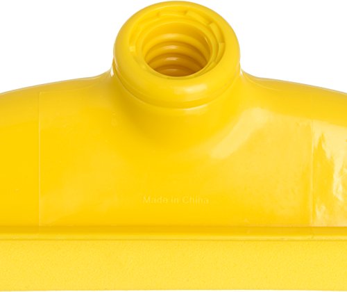 Image of SPARTA 4156704 Plastic Floor Squeegee, Shower Squeegee With Double Foam For Window, Glass, Shower Door, Floor, Windshield, 18 Inches, Yellow, (Pack of 6)