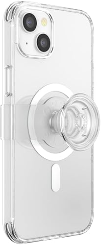 PopSockets Funda para iPhone 14 Plus con agarre y deslizamiento para teléfono compatible con MagSafe, funda para iPhone 14 Plus, compatible con