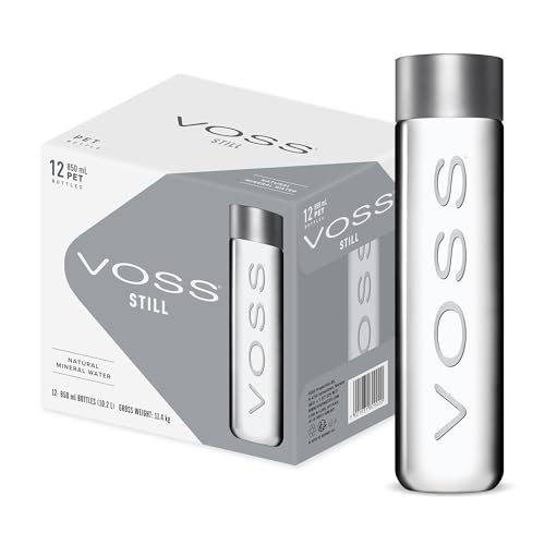 VOSS Still Water, Pack of 12 x 850ml PET Bottles, Natural Mineral Water