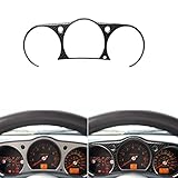 UOADA car Dashboard Speedometer Frame Trim Sticker Real Soft Carbon Fiber car Interior Compatible with Nissan 350Z 2003 2004 2005 2006 2007 2008 2009 Accessories Black