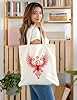 XIARON High-definition printed tote bags eagle crest logo design inspiration design element 340g/m² thick fabric Reusable M Carmine Red #1