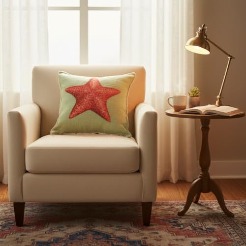Image of Palm Stories Cushion Cover Set Decorative Pillow Cover & Throws for Living Room & Bedroom, Cushion Cover & Throws (Star)