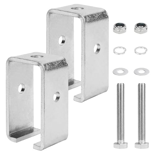 Strut Channel Bracket,Track Clamp for Use1-5/8 Wide & Beam Unistrut Trolley,Galvanized Steel-2 Pack