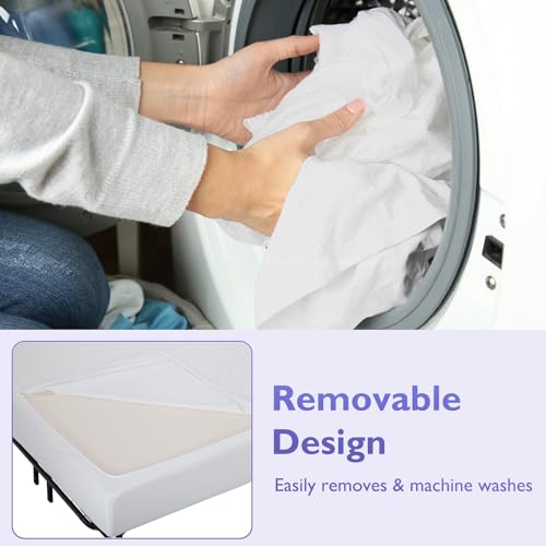 Image of FDW | 12 Inch Twin XL Mattress | Medium Firm | Gel Memory Foam Mattress | White | Bed in a Box, CertiPUR-US Certified | Pressure Relief, Cooling Ventilated Foam | Washable Removable Cover