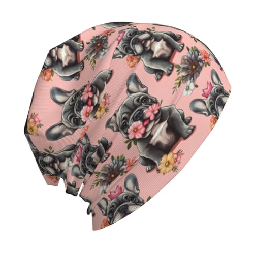 Gorro Beanie con Estampa de Bulldog Francés miniatura 5