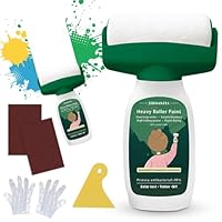 Wandreparatur-rollbürste Weiß 500g, Wandreparatur RollbüRste mit Wandreparaturpast, 2 in 1 Wandfarbe Ausbessern mit Schleifpapier, Handschuhen, Spachtel für Entfernt Werbung, Graffiti, Wandkratzer usw