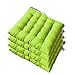 AGDLLYD 4 Cuscini da Sedia per Dentro e Fuori, Imbottitura Spessa Cuscino per Sedia Trapuntato40x40x5cm,Disponibile in Tanti Colori Diversi Cuscini da Sedia. (Verde Mela)