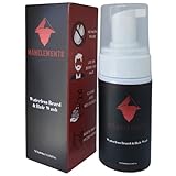 manelements Waterless Beard and Hair Wash shampoo for Men with Coconut Beard Oil. Beard Wash and Con