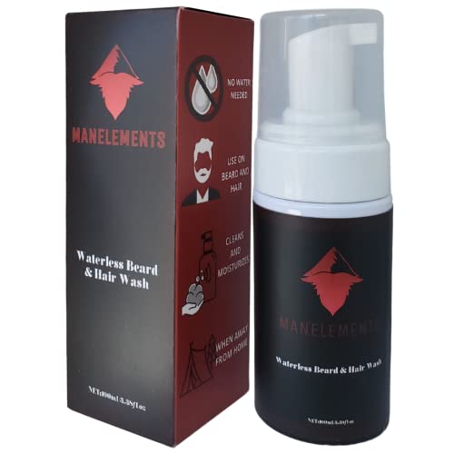 Manelements Waterless Beard And Hair Wash Shampoo For Men With Coconut Beard Oil. Beard Wash And Conditioner For Men. Cleanse, Volumize, Softens & Strengthens. Beard Shampoo With Beard Oil #TOP25