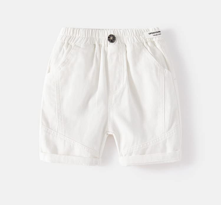 Toddler Boys Cargo Pants Casual Elastic Waist Pull On Trousers Sports Workout Pants Kids Jogger (White #2, 3-4 Years)2