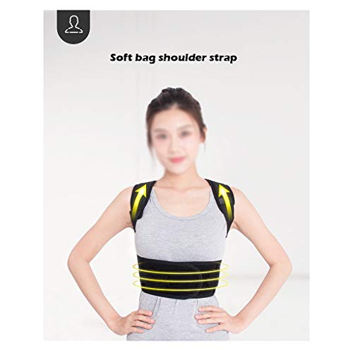 Correcteur de tissu respirant noir taille M avec support flexible double Y
