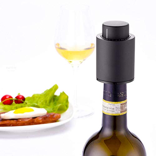 Tappo per Vino Vuoto, in Silicone di qualità Alimentare, Tappo per Vino, sigillante sottovuoto, Riutilizzabile, con Pompa a Pressione Integrata