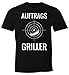 MoonWorks Auftragsgriller Herren T-Shirt Fadenkreuz Fun-Shirt schwarz XL