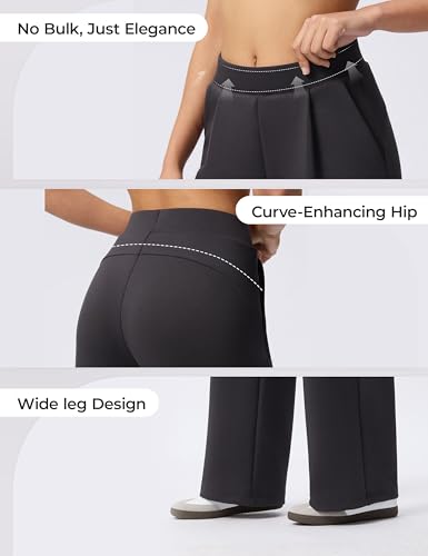 Wide Leg Pants for Women High Waist Relaxed Dress Pants with Pockets 30"4