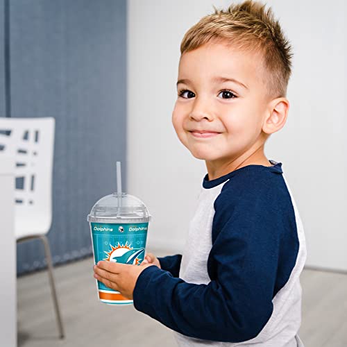 Image of Rico Industries NFL Football Rookie of The Year 12oz Acrylic Tumbler, Youth Tumbler with Swirly Straw