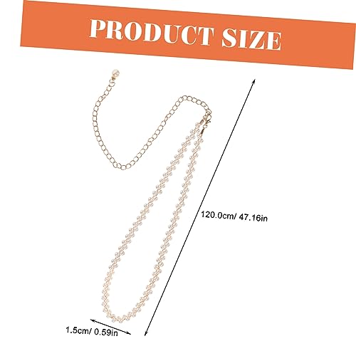 Elegant Double Row Pearl Waist Chain for Women Stunning Decorative Pearl Belt for Dresses Special Occasions and Parties Chic Accessory for Ladies2