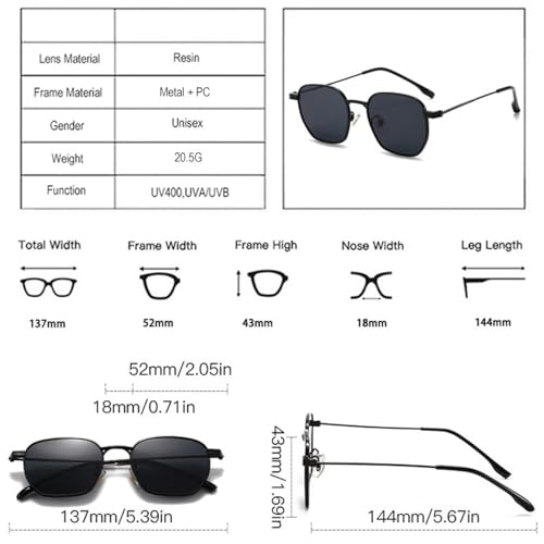 Fashion Women Sunglasses Retro Clear Lens Metal Frame Men Punk Shades Uv4002