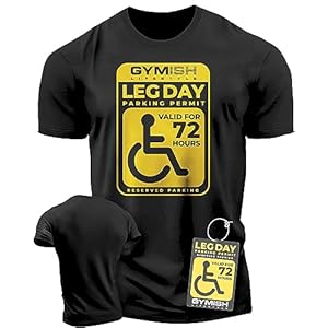 Leg Day Parking Permit Workout T-Shirt, Lifting Gym Shirt Air Freshener Funny Gift Set