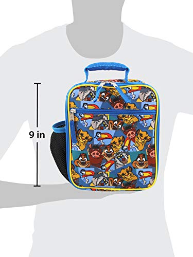 The Lion King Boy's Girl's Soft Insulated School Lunch Box (Blue, One Size)