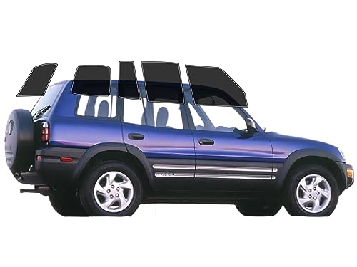 AUTOTEK Precut Windows Tint Film All Sides Cars Sun Blocking Protection Privacy Anti Shatter Glass 2 Ply Film Any Tint Shade kit for Toyota Rav4 4Door 1996-2000