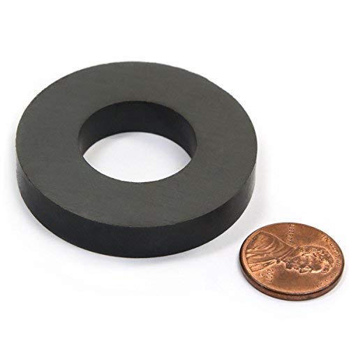 Cms Magnetics® Grade 8 Ceramic Ring Magnet, Od 45 Mm X Id 22Mm X 8 Mm. 6 Pack #TOP3