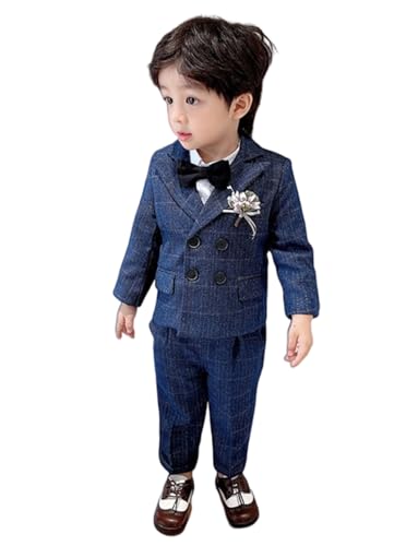 Costume gilet pantalon veste garçon style habillé chic à carreaux