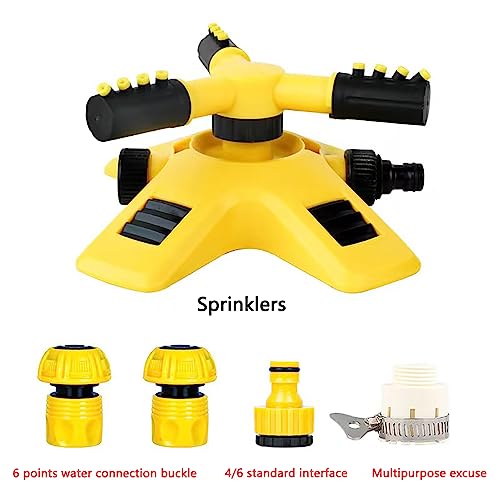 Sprinklers For Yard,Automatic Rotating Garden Sprinkler For Large Yard Areas - Perfect For Plant Irrigation And Kids' Playtime（6 Points） #TOP1