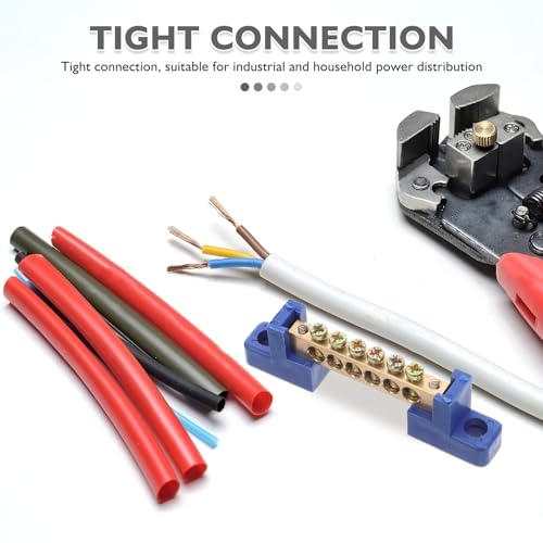 Terminal de cable de conductores SHINEOFI con 7 terminales de cobre sólido, 4 piezas 5