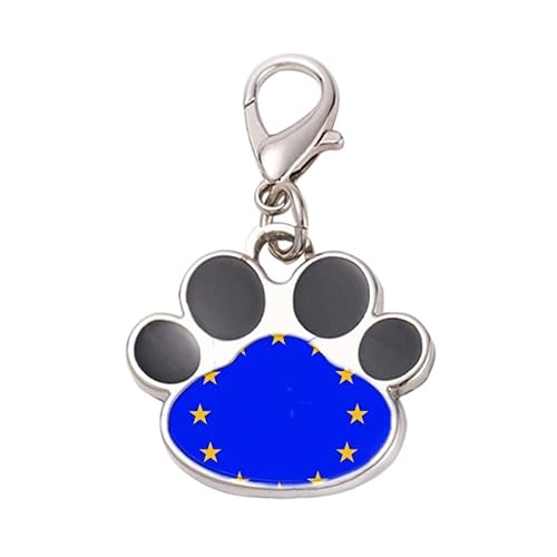 DIYthinker?EU National Flag Europe Country Pet Tag Keychain Dog Cat ID