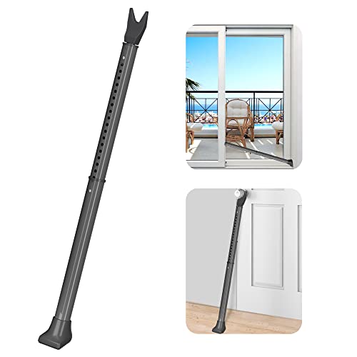 AceMining Upgraded Door Security Bar & Sliding Patio Bar, Heavy Duty Stoppers Adjustable Jammer for...