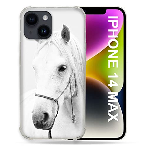 Coque iPhone 14 Plus motif cheval cristal idée cadeau anniversaire pour cavalier