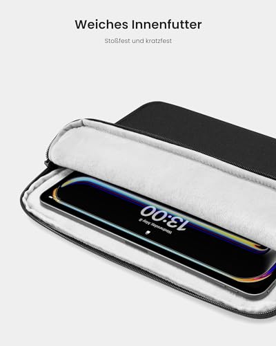 tomtoc Slim Tablet Tasche Hülle für 13-Zoll iPad Air 2026 M4/M3/M2, iPad Pro M5/M4 2025-2024, 12,9-Zoll iPad mit Magic Keyboard, 12,4 Zoll Galaxy Tab S9+, Surface Pro 10/9, Sleeve mit Zubehörfach