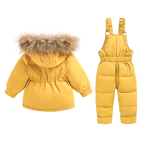 Image of Girl Snowsuit Snow Pants And Jackets Toddler Winter Kid Clothes Coat