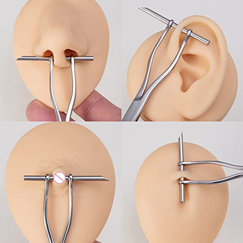 JIESIBAO Septum Piercing Clamps Forceps, 6" Pliers Surgical Stainless Steel Body Piercing Tools for Nose Septum Ear Cartilage Industrial Piericng Tube Forceps Pliers by JIESIBAO - Image 4