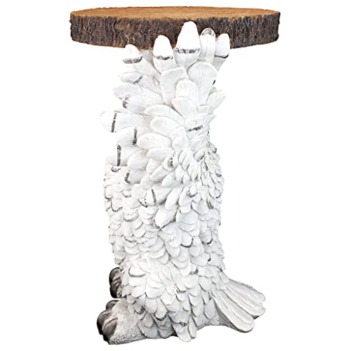 Design Toscano Wisdom Owl Sculptural Side Table, 20 Inch, Full Color #TOP4