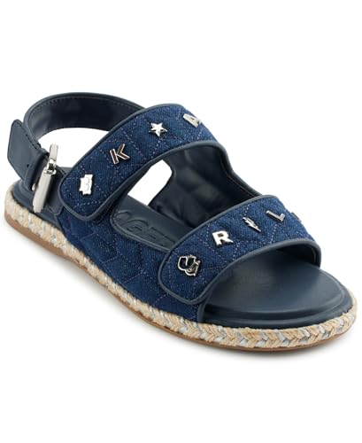 Image of KARL LAGERFELD Women's Charlay Double Strap Sandal With Pin Embellishments