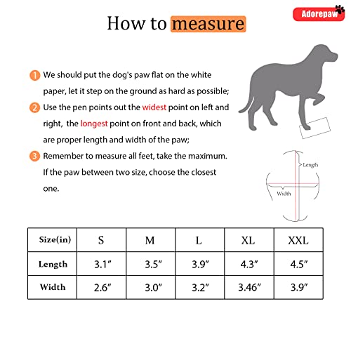 Adorepaw & Dog Shoes For Large Dogs With Reflective Straps, Dog Boots For Winter, Dog Boots & Paw Protectors With Nonslip Sole ( 4Pcs/Set ) #TOP1