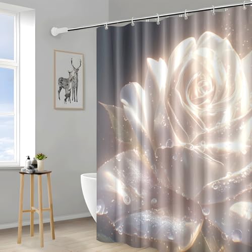 Rideau douche anti moisissure et imperméable lavable en polyester