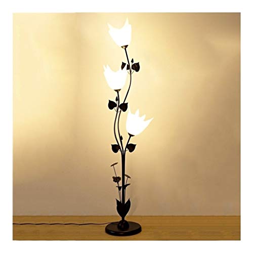 Durable lampadaire Lampe sur pied LED Simple moderne Lampadaire Ouverture verticale Lampadaire 3 Tête acrylique Abat Lampadaire Chambre Salon Lampadaire Chambre lampadaire sur pied ( Color : Black )