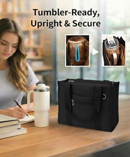 Bolso Tote de Trabajo Ligero para Mujer con Múltiples Bolsillos miniatura 5