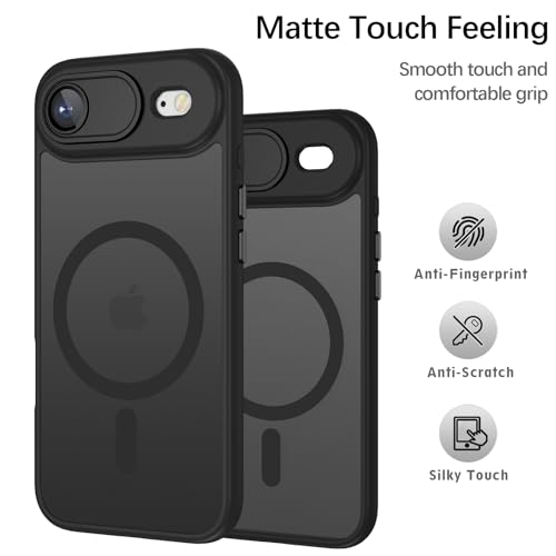 Phone Case for iPhone Air Case Compatible with MagSafe, YUANDMI Case for iPhone Air Magnetic Slim Thin Translucent Matte Back Shockproof Anti-Yellow Protective Cover Case Black by YUANDMI - Used condition - Image 4