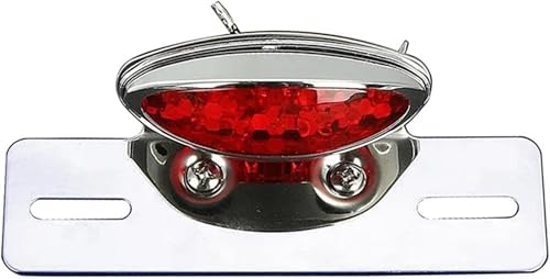 Luz trasera universal para motocicleta con luz de freno roja y de matrícula