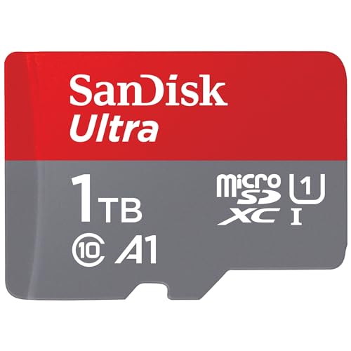 SANDISK Ultra micro SD Card + Adapter 1TB, Up to 150MB/s Read Speeds