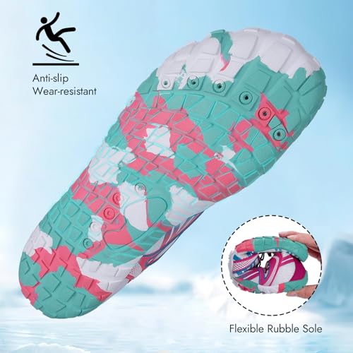 Image of ATHMILE Barefoot Water Shoes Women Men Wide Non Slip Aqua Beach River Pool