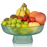 [Multifunktionale Standschale] – Diese geriffelte Schüssel kann nicht nur für Obstschalen verwendet werden, sie kann auch eine tolle Servierschale oder Schüssel wie Süßigkeitenschale, Snackschale, Sockelschale, Brotschale oder Tablett sein. Sie können den Füllstoff saisonal wechseln, um Ihren Platz zu dekorieren.