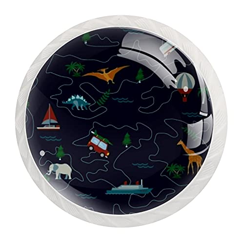 Boutons de tiroirs ronds au design ergonomique pour poignée de commode 12 pièces